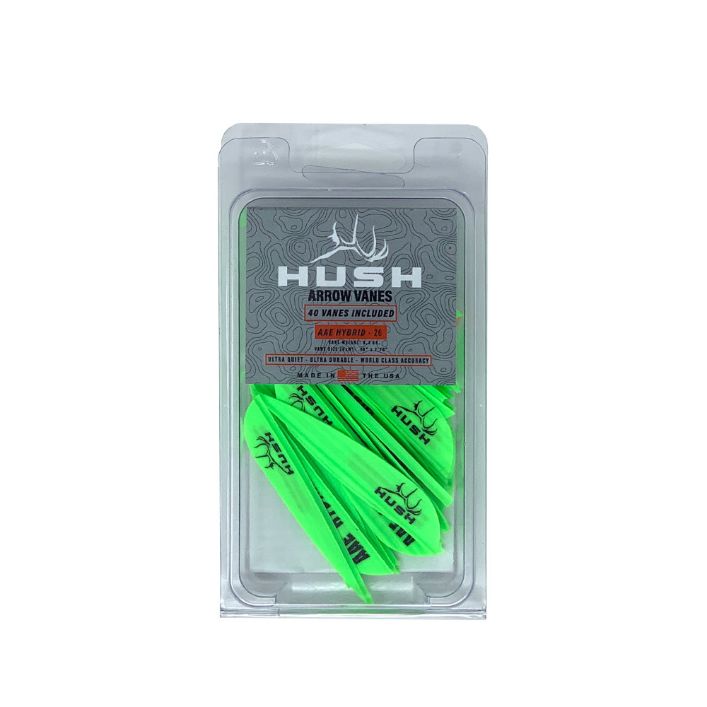 Green hush aae hybrid 26 arrow vanes
