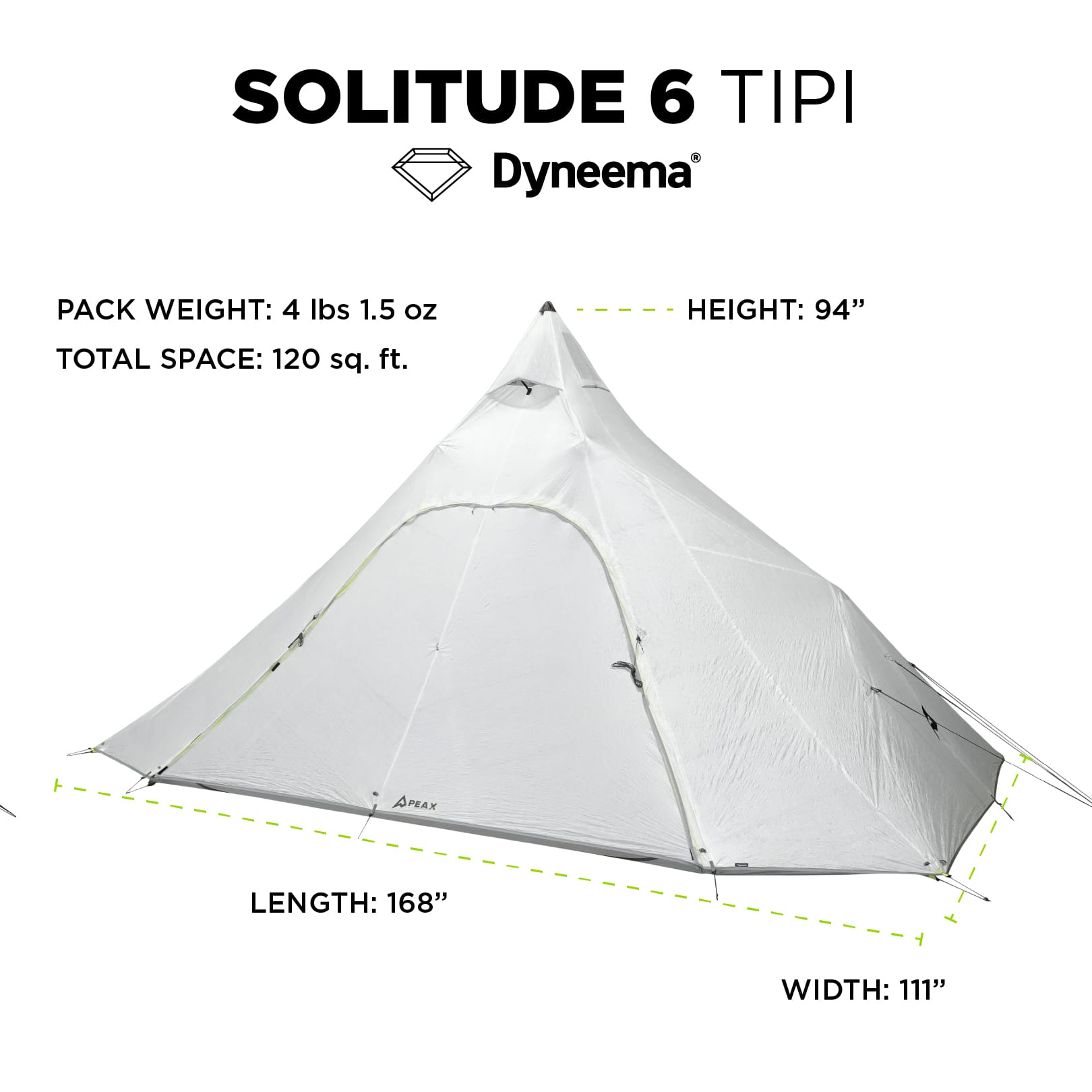 SOLITUDE 6 TIPI TENT [DYNEEMA]