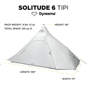 SOLITUDE 6 TIPI TENT [DYNEEMA]