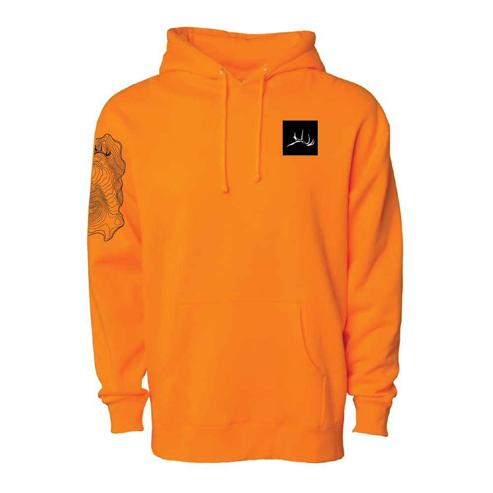 Blaze Orange Block Icon Hoodie