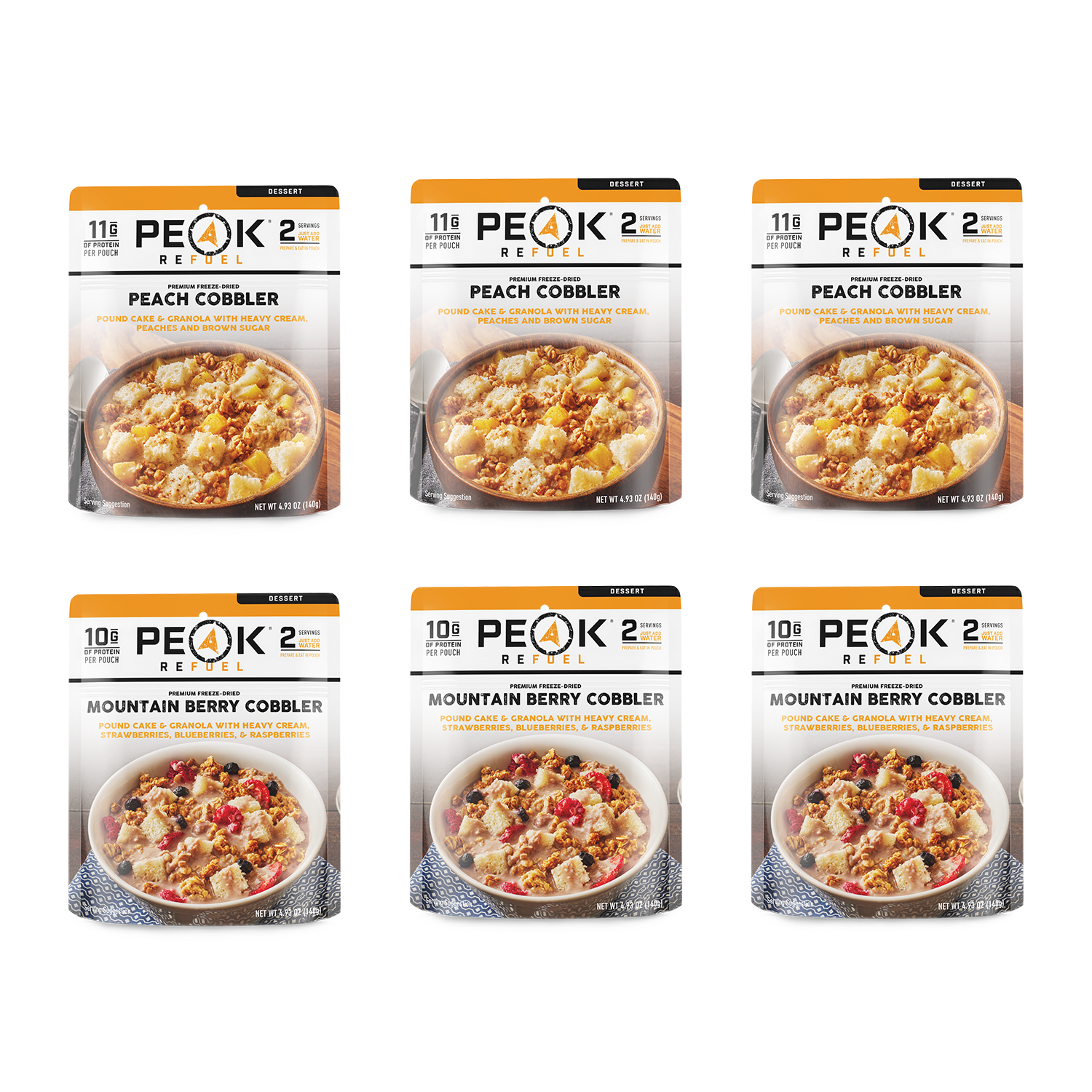 Peak Refuel Dessert Cobbler Variety Pack