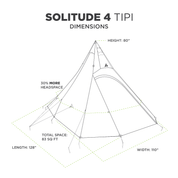 SOLITUDE 4 TIPI TENT [SILNYLON]