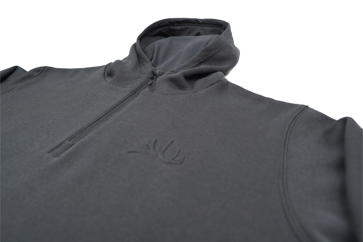 Premium Black QZ Hoodie – Hushin Premium Black QZ Hoodie – Hushin