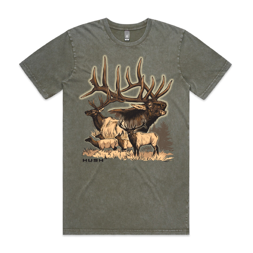 Vintage Elk Trio - Washed Green