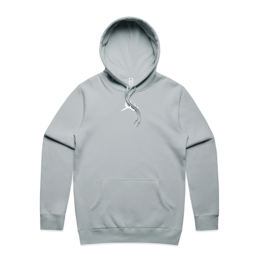 Premium Block Antler Hoodie - Steel