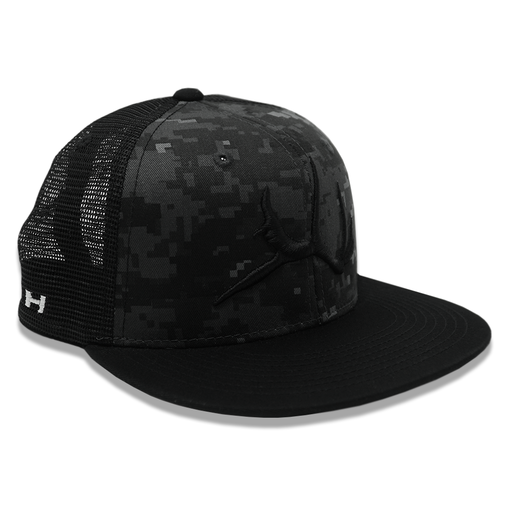 hush black firebull snapback