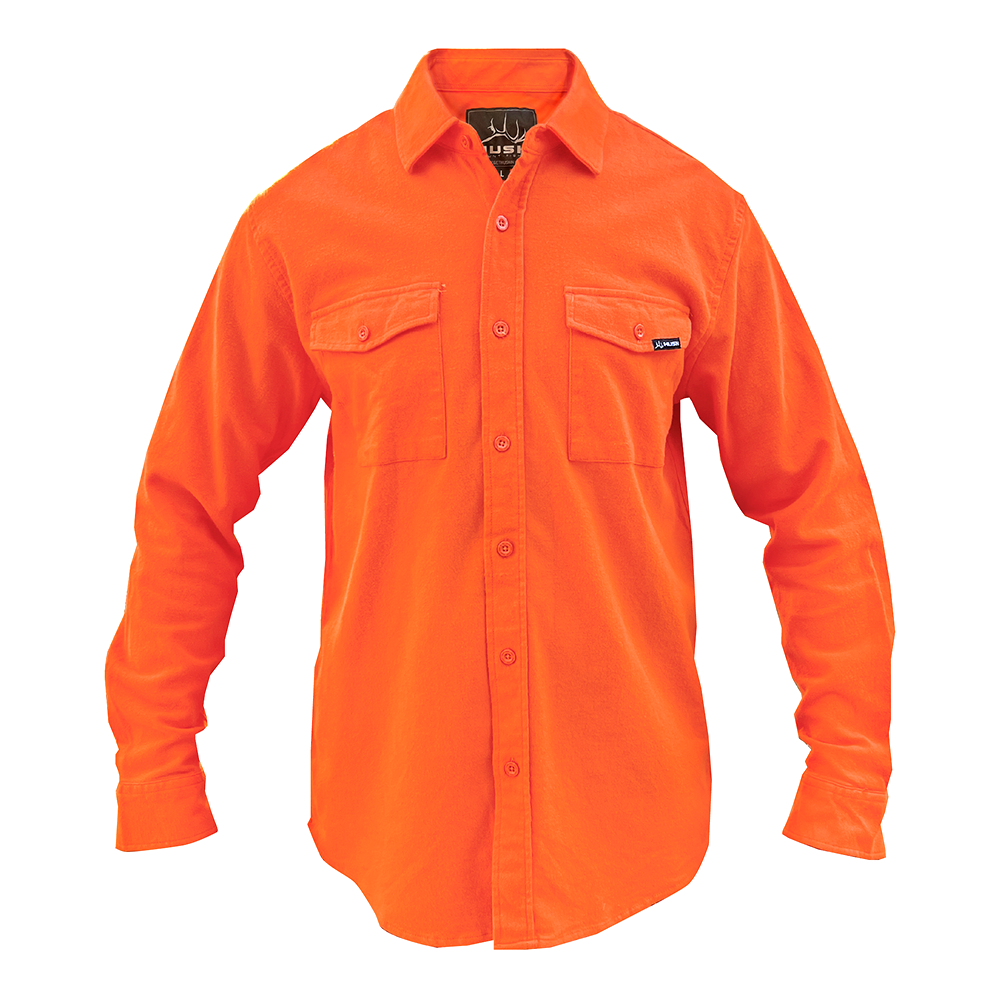HUSH Flannel Blaze Orange – Hushin - Main Image