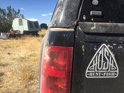 white hush triangle decal