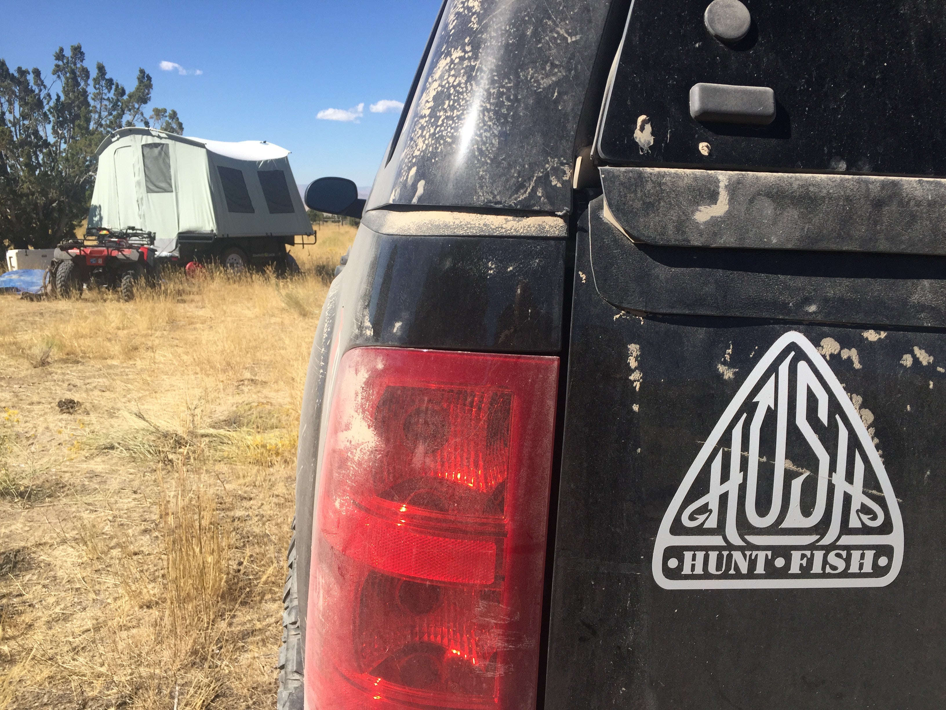 white hush triangle decal