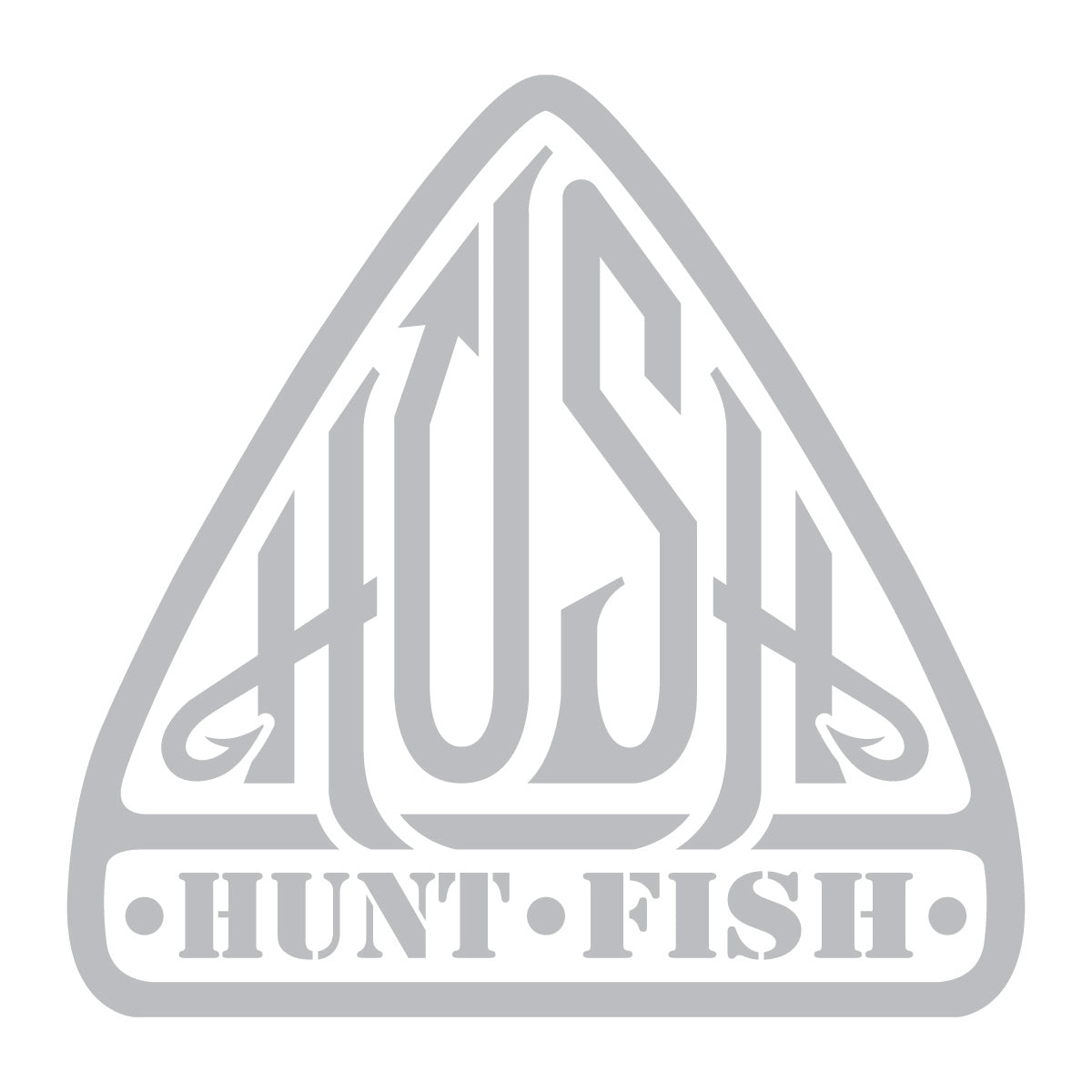 Gray hush triangle decal