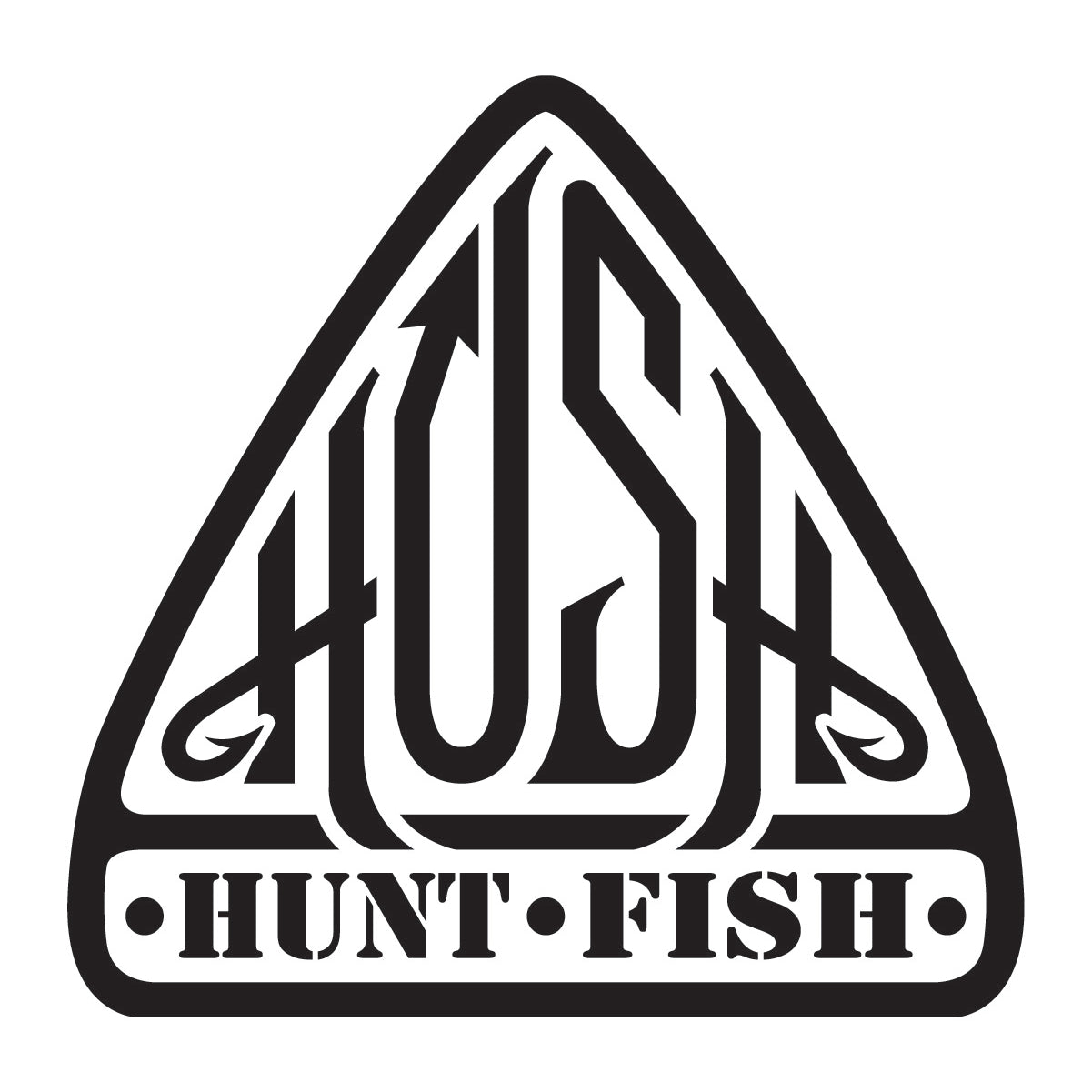 Black hush triangle decal