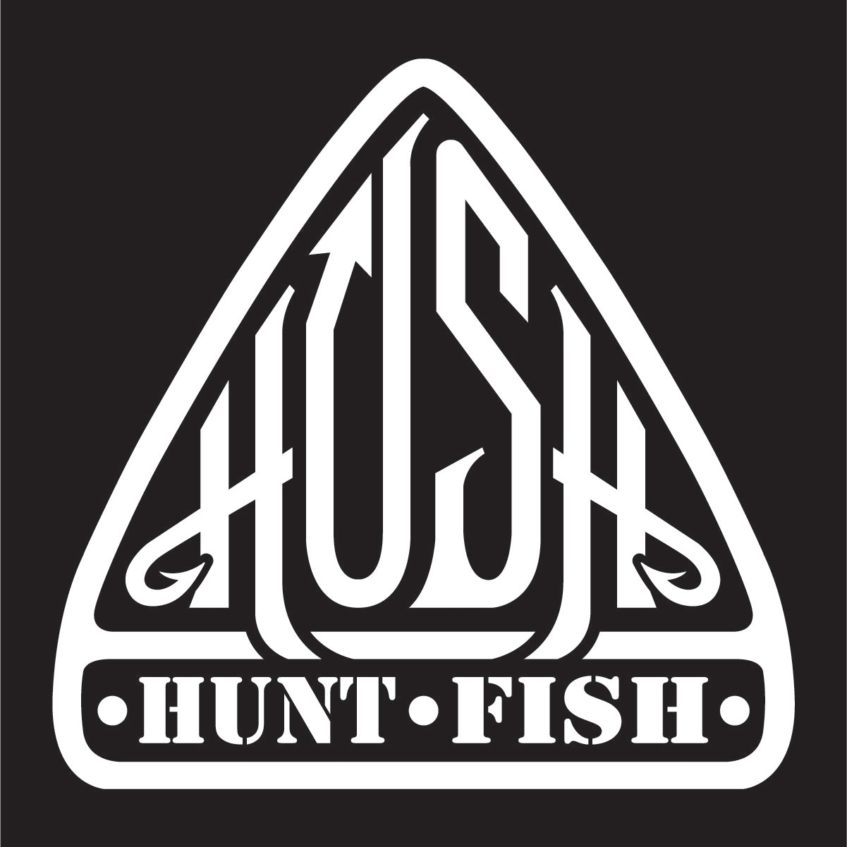 white hush triangle decal