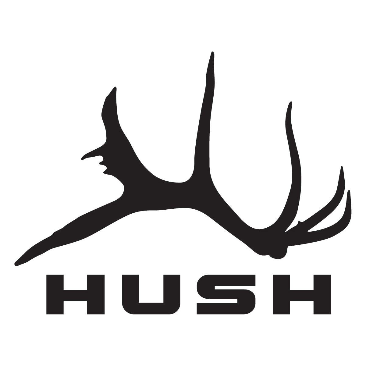 Solid firebull block antler decal stickers