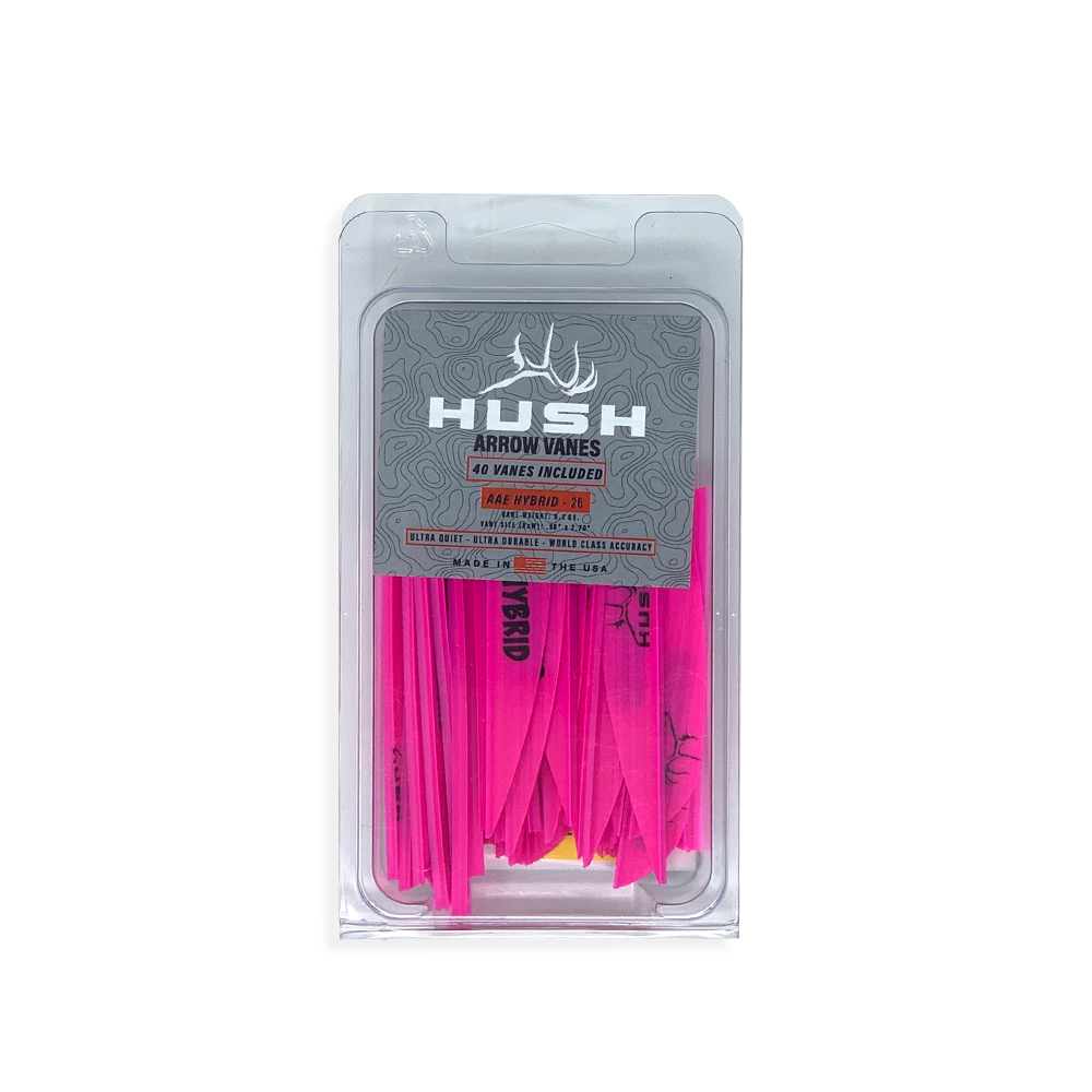 Pink hush aae hybrid 26 arrow vanes